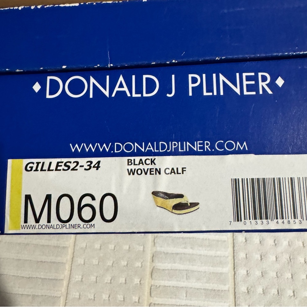 DONALD J PLINER BLACK WOVEN CALF SANDALS SIZE 6. NWT - Picture 8 of 8